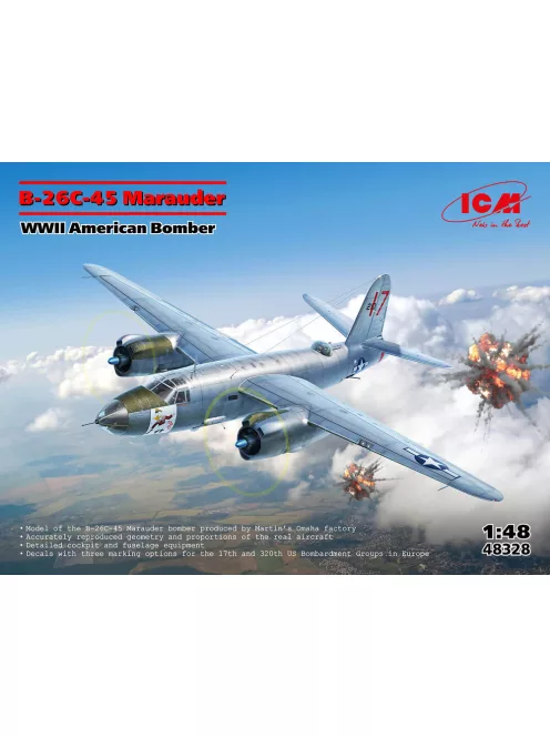 ICM - B-26C-45 Marauder, WWII American Bomber