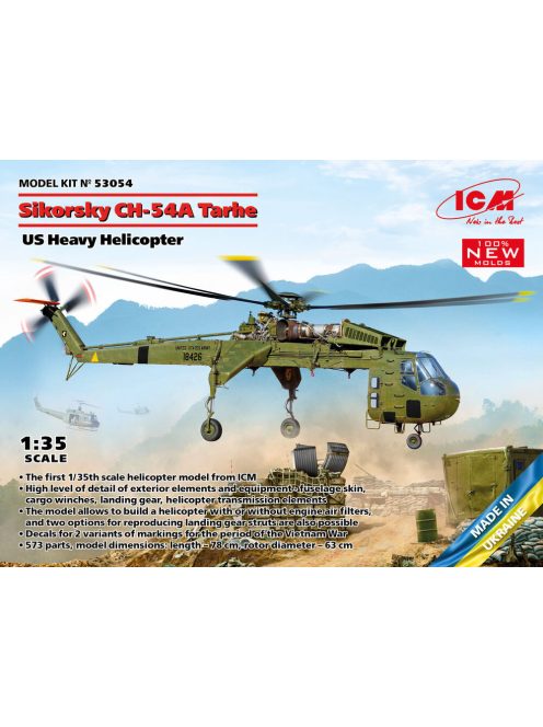 ICM - Sikorsky CH-54A Tarhe, US Heavy Helicopter (100% new molds)