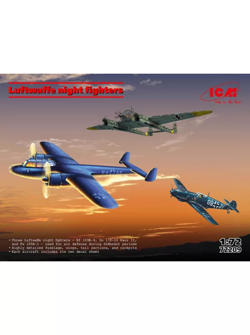 ICM - Luftwaffe night fighters (Messerschmitt Bf 109E-4, FW 189A-1, Do 17Z-10)