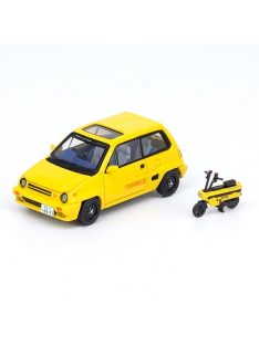   Inno Models - 1984 Honda City Turbo II yellow version with white Motocompo