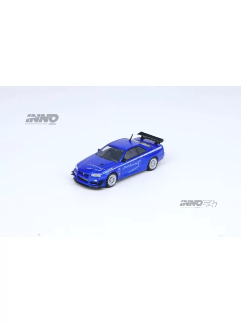 Inno Models - 1:64 Nissan Skyline GT-R (R34) V-Spec Tuned by "MINE'S" in Blue