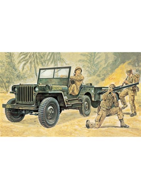 Italeri - Willys Mb Jeep With Trailer