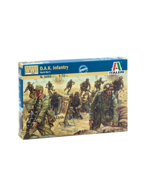 Italeri - 1:72 D.A.K. INFANTRY, WWII - 48 figures