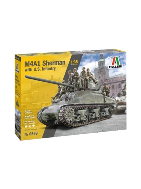 Italeri - M4A1 Sherman With Infantry