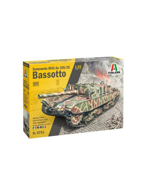 Italeri - 1:35 Italian self-propelled gun Semovente M43 da 105/25 Bassotto - New moulds