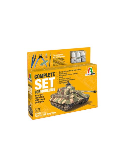 Italeri - 1:72 Sd. Kfz. 182 King Tiger - Complete Set For Modeling - Starter kit