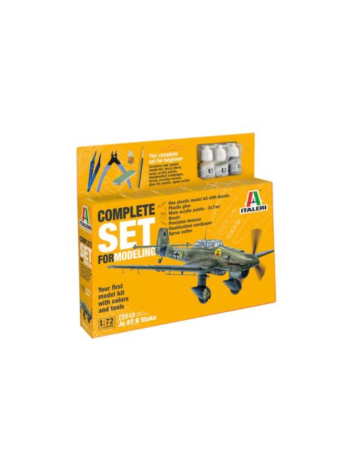 Italeri - 1:72 Junker Ju-87B Stuka - Complete Set For Modeling - Starter kit