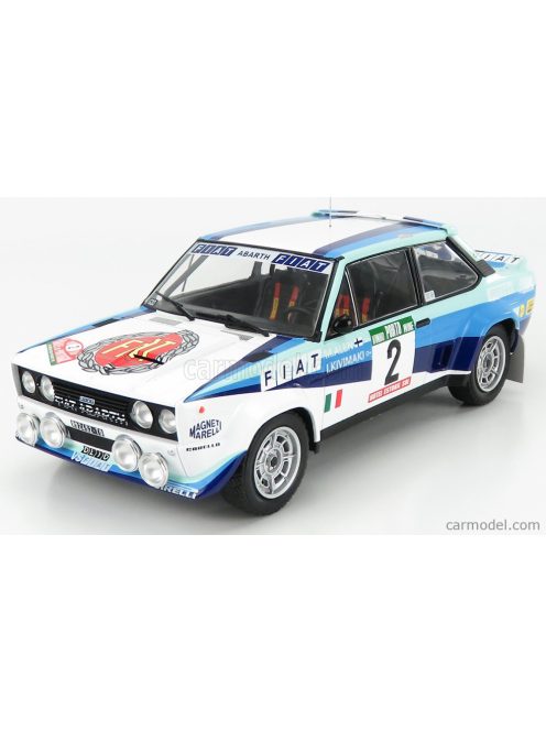 Ixo-Models - Fiat 131 Abarth Team Fiat Works (Night Version) N 2 2Nd Rally Portugal 1980 M.Alen - I.Kivimaki White Blue