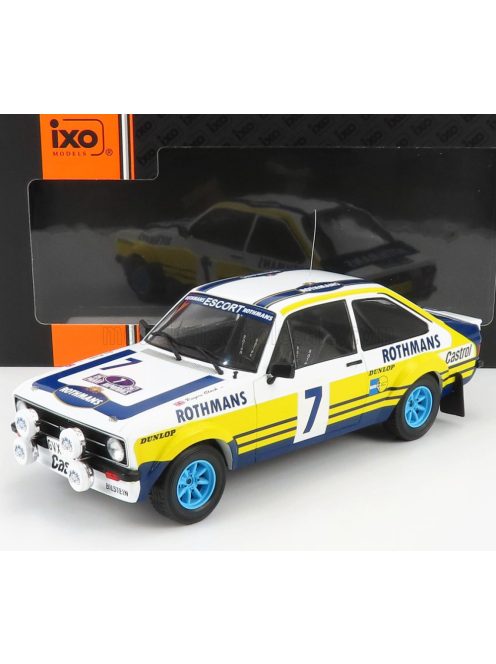 Ixo-Models - FORD ENGLAND ESCORT RS MKII TEAM ROTHMANS N 7 RALLY ACROPOLIS 1979 R.CLARK - J.PORTER WHITE YELLOW BLUE