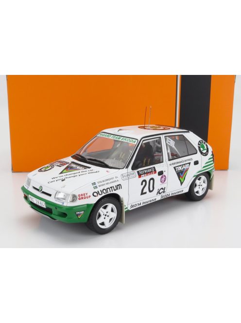 Ixo-Models - SKODA FELICIA N 20 RALLY RAC LOMBARD 1995 S.BLOMQVIST - B.MELANDER WHITE GREEN