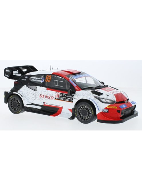 Ixo-Models - TOYOTA YARIS GR HYBRID RALLY1 TEAM TOYOTA GAZOO RACING WRT N 69 2nd RALLY MONTECARLO 2023 KALLE ROVANPERA - JONNE HALTTUNEN WHITE RED BLACK