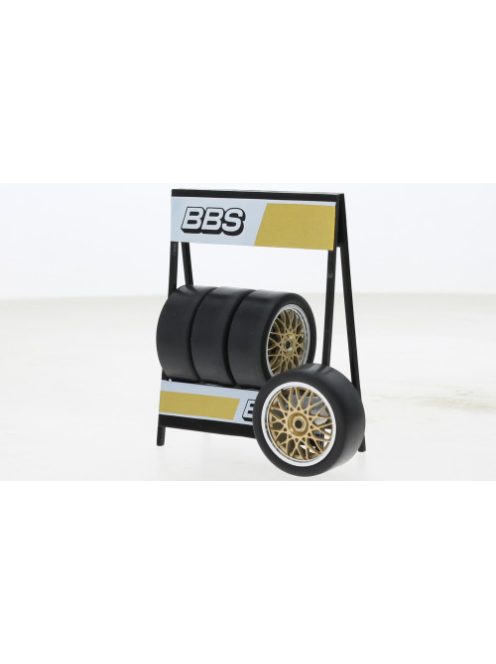 Ixo-Models - Zubehör Räderset: BBS Motorsport, silber/gold, 1:18