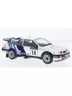   Ixo-Models - FORD ENGLAND SIERRA RS COSWORTH TEAM FORD MOTORSPORTS N 14 6th RALLY 1000 LAKES 1988 CARLOS SAINZ - LUIS MOYA WHITE BLUE