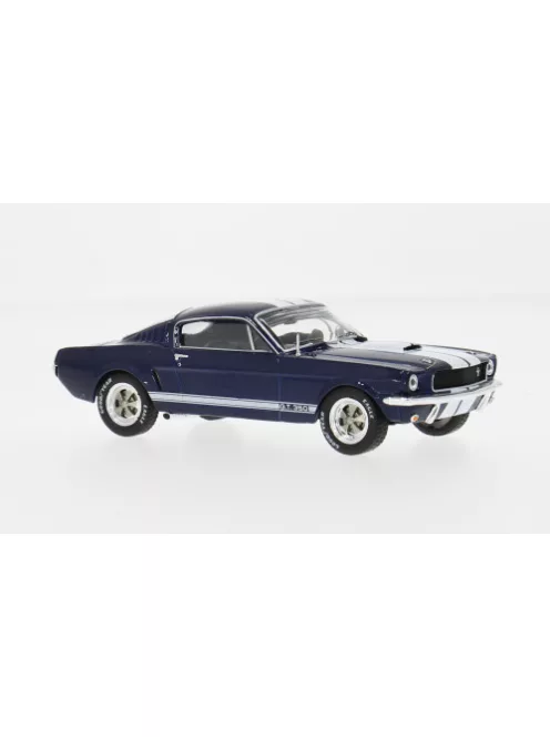 Ixo-Models - Ford Mustang Shelby GT 350, Dark Blue Metallic/White, 1965