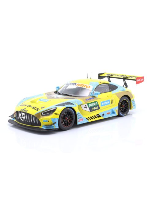 Ixo-Models - MERCEDES BENZ AMG GT3 EVO TEAM HRT N 4 WINNER RACE 2 NURBURGRING DTM 2022 LUCA STOLZ YELLOW LIGHT BLUE