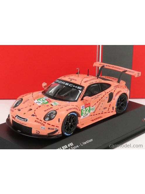 Ixo-Models - Porsche 911 991 Rsr Team Porsche Gt N 92 Winner Lmgte Pro Class Pink Pig Tribute 24H Le Mans 2018 M.Christensen - K.Estre - L.Vanthoor Pink