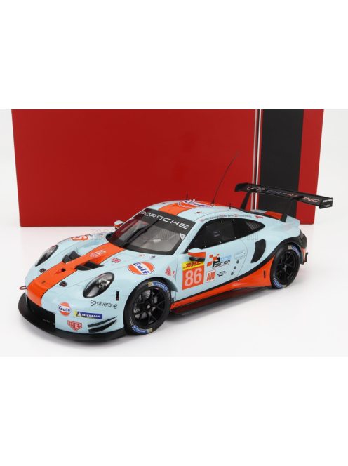 Ixo-Models - PORSCHE 911 991 RSR 4.0L TEAM GULF RACING N 86 WEC LMGTE SEBRING 2019 MICHAEL WAINWRIGHT - BEN BARKER - THOMAS PREINING LIGHT BLUE ORANGE BLACK