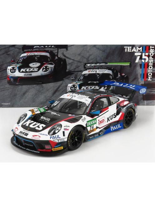 Ixo-Models - PORSCHE 911 991 GT3 R TEAM KUS 75 BERNHARD N 74 ADAC GT MASTERS 2021 J.ERIKSSON - D.PEREIRA WHITE BLACK RED