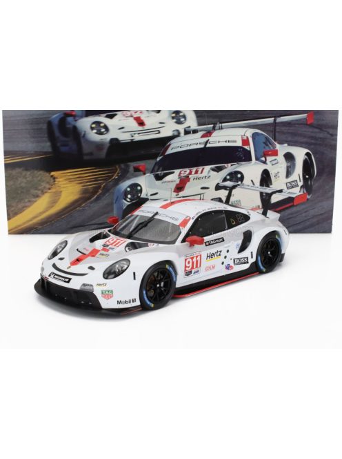 Ixo-Models - PORSCHE 911 991-2 RSR TEAM PORSCHE GT N 912 2nd GTLM CLASS 24h DAYTONA 2020 EARL BAMBER - MATHIEU JAMINET - LAURENS VANTHOOR WHITE RED