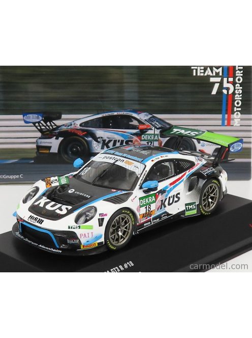 Ixo-Models - Porsche 911 991-2 Gt3 R Team Kues 75 Bernhard N 18 Adac Gt Masters 2020 Jahn - Fittje White Black