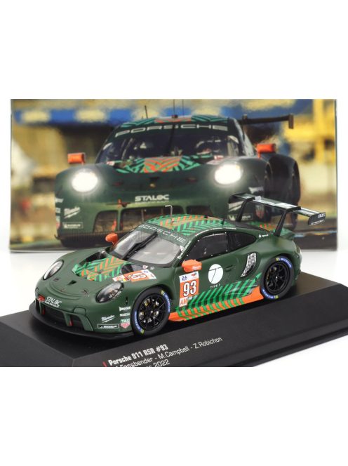 Ixo-Models - PORSCHE 911 991 RSR-19 4.2L TEAM PROTON COMPETITION N 93 24h LE MANS 2022 MICHAEL FASSBENDER - MATT CAMPBELL - ZACHARIE ROBICHON GREEN BLACK