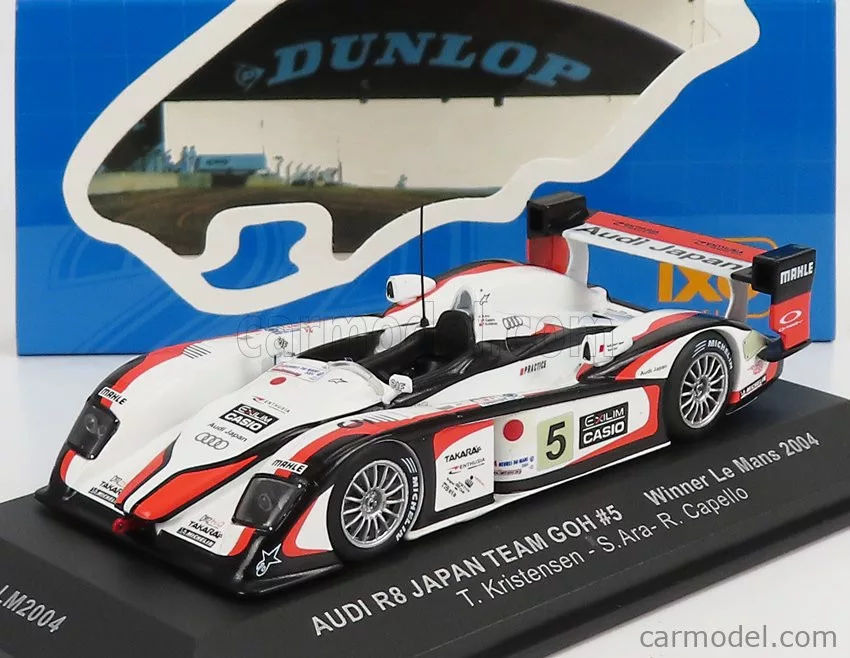 AUDI R8 3.6l Turbo V8 Team Goh Audi Sport Japan №5 Winner 24h Le Mans 2004 T Kristensen   S Ara   R Capello White Red