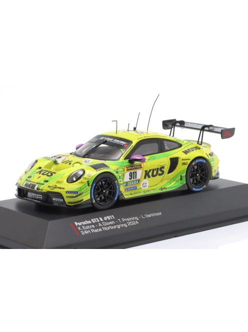Ixo-Models - PORSCHE 911 992 GT3 R TEAM MANTHEY GRELLO N 911 2nd 24h NURBURGRING 2024 KEVIN ESTRE - AYHANCAN GUVEN - THOMAS PREINING - LAURENS VANTHOOR YELLOW GREEN