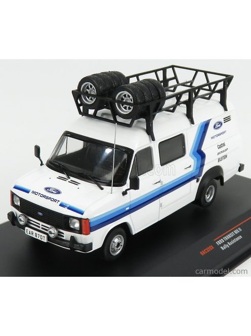 Ixo-Models - Ford England Transit Mkii Van Team Motorsport Rally Assistance With Accessories 1986 White Blue