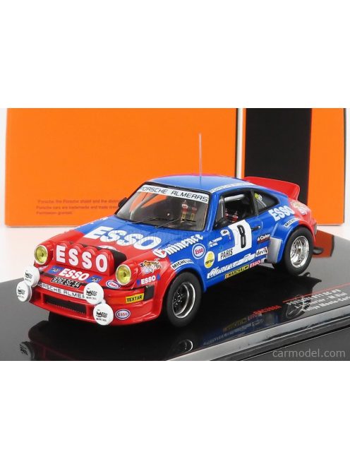 Ixo-Models - Porsche 911Sc (Night Version) N 8 Rally Montecarlo 1982 J.L.Therier - M.Vial Blue Red