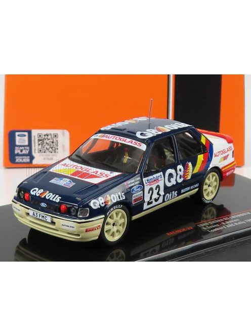 Ixo-Models - FORD ENGLAND SIERRA RS COSWORTH N 23 RALLY RAC LOMBARD 1991 G.EVANS - H.DAVIES BLUE WHITE