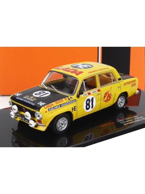 Ixo-Models - LADA FIAT 1600R N 81 ALLY ACROPOLIS 1977 S.BRUNDZA - A.BRUM YELLOW MATT BLACK