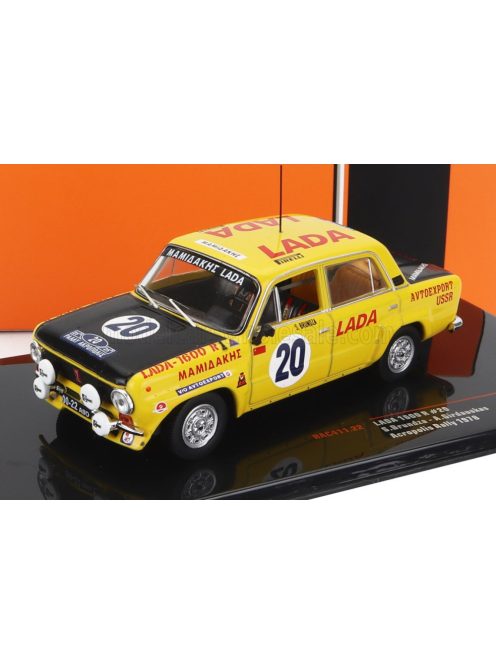 Ixo-Models - LADA FIAT 1600R N 20 ALLY ACROPOLIS 1978 S.BRUNDZA - A.GIRDAUSKAS YELLOW MATT BLACK