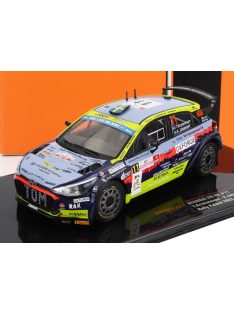   Ixo-Models - HYUNDAI i20 R5 N 11 RALLY POLEN 2022 T.KRISTENSSON - A.JOHANSSON LIGHT BLUE YELLOW RED BLACK
