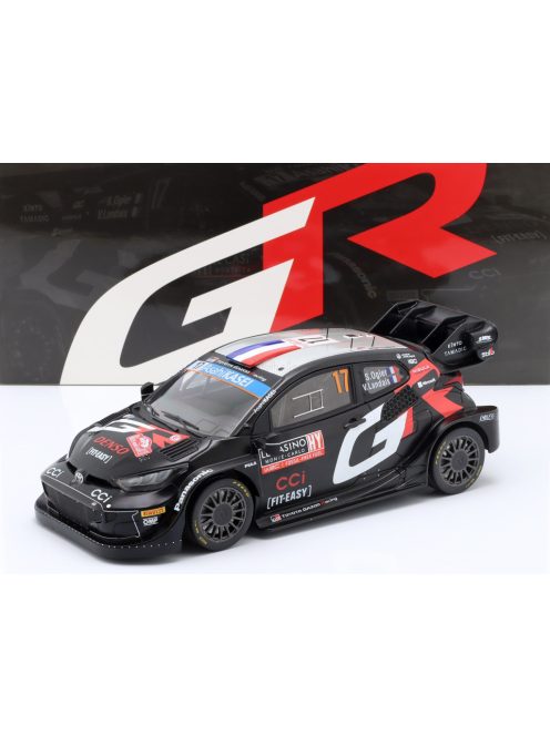 Ixo-Models - TOYOTA YARIS GR RALLY1 HYBRID TEAM TOYOTA GAZOO RACING WRT N 17 2nd RALLY MONTECARLO 2024 SEBASTIEN OGIER - VINCENT LANDAIS BLACK WHITE