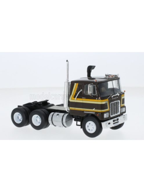 Ixo-Models - MACK F-SERIES TRACTOR TRUCK 3-ASSI 1977 BROWN 2 TONE YELLOW