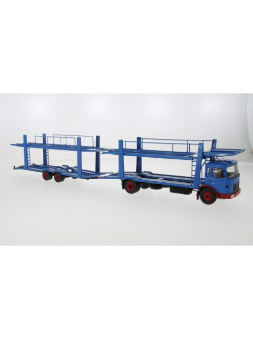 Ixo-Models - MAN Autotransporter mit Anhänger, blau/rot, 1970, 1:43