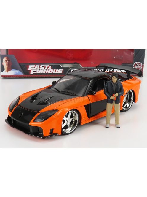 Jada - MAZDA HAN'S RX-7 COUPE 1997 WITH FIGURE - FAST & FURIOUS III TOKYO DRIFT (2006) ORANGE BLACK