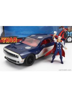   Jada - Dodge Challenger Srt8 With Thor Figure 2015 Blue Silver