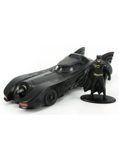   Jada - BATMAN BATMOBILE MOVIE 1989 WITH BATMAN FIGURE MATT BLACK