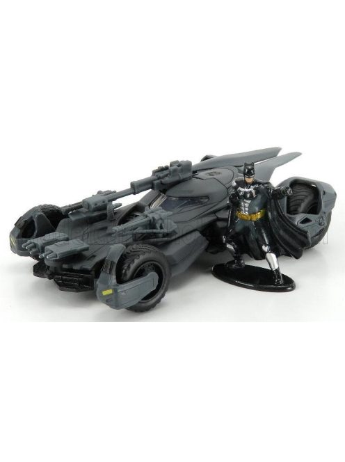 Jada - BATMAN BATMOBILE JUSTICE LEAGUE MOVIE WITH FIGURE BATMAN 2017 MATT GREY