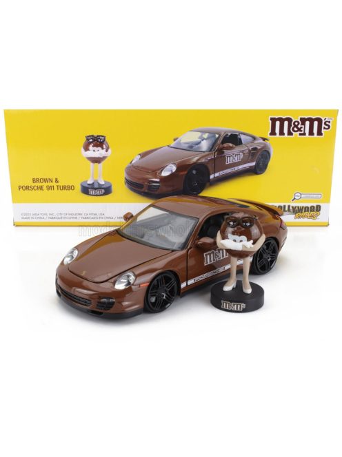 Jada - PORSCHE 911 997 TURBO WITH M&M's FIGURE 2007 BROWN