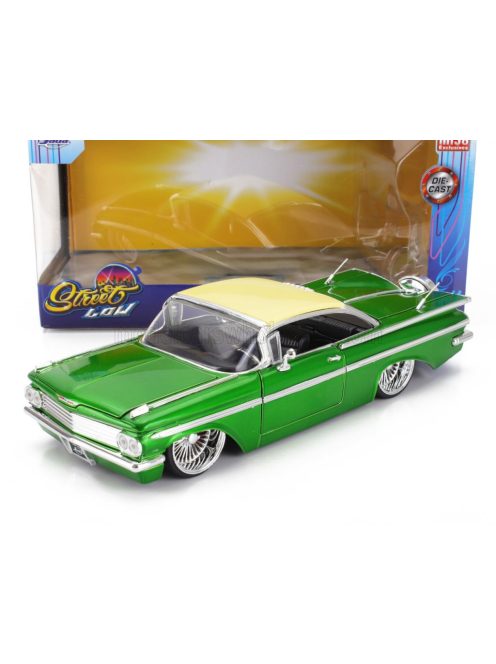 Jada - CHEVROLET IMPALA CUSTOM STREET LOW 1959 GREEN MET CREAM
