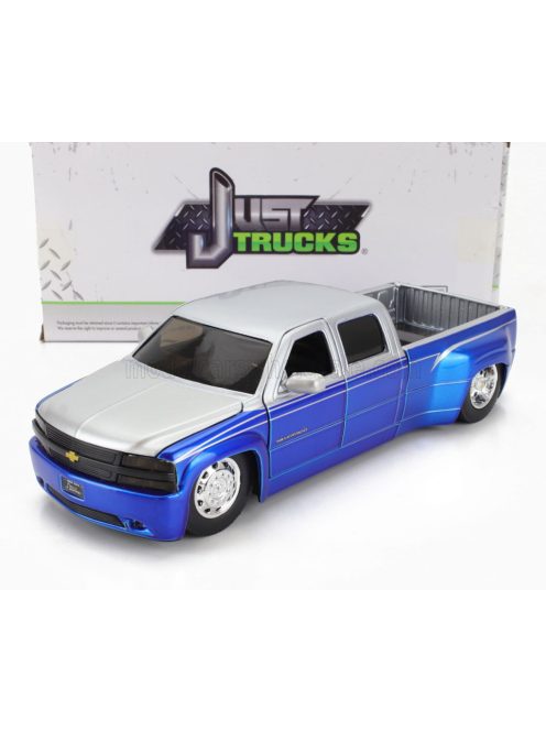 Jada - CHEVROLET SILVERADO PICK-UP DUALLY 2007 BLUE SILVER