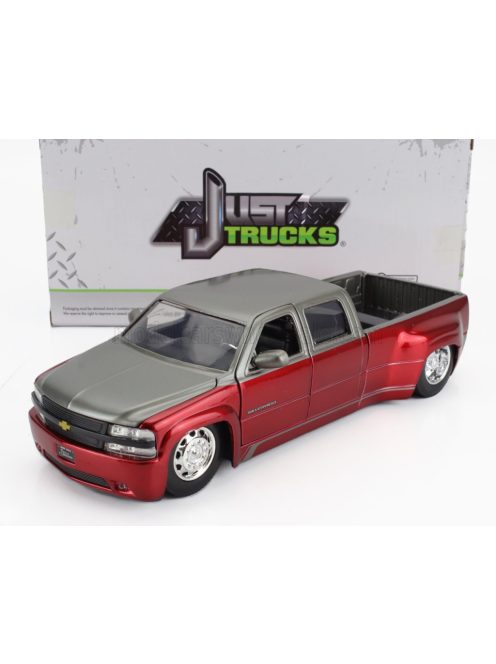 Jada - CHEVROLET SILVERADO PICK-UP DUALLY 1999 RED SILVER
