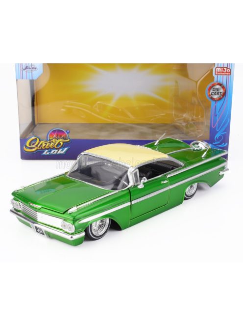 Jada - CHEVROLET IMPALA CUSTOM STREET LOW 1959 GREEN MET CREAM