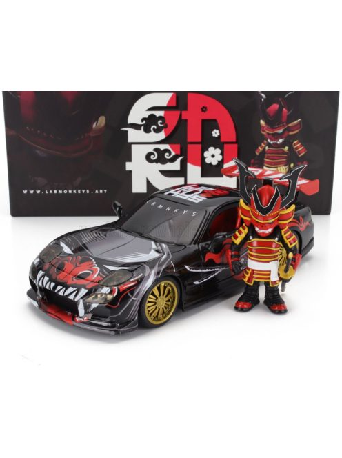 Jada - MAZDA RX-7 WITH LABMONKEY SARU FIGURE 1993 GREY RED