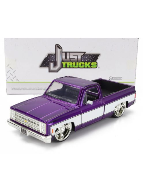 Jada - CHEVROLET C-10 PICK-UP CUSTOM 1985 PURPLE WHITE