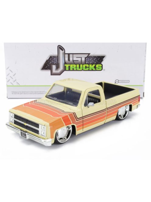 Jada - CHEVROLET C-10 PICK-UP CUSTOM 1985 CREAM BROWN ORANGE