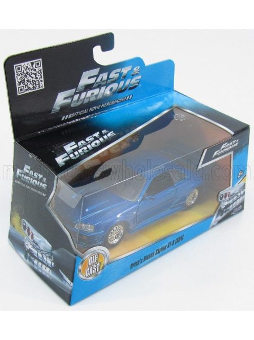 Jada - NISSAN BRIAN'S SKYLINE GT-R (R34) 2007 - PAUL WALKER - FAST & FURIOUS 7 BLUE MET