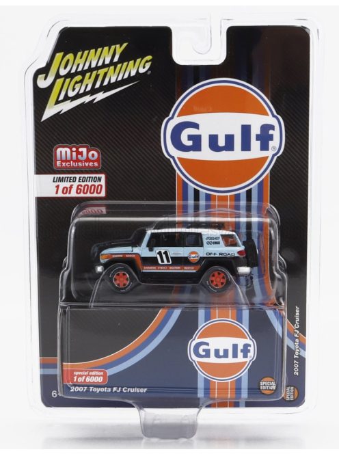 Johnny Lightning - TOYOTA FJ CRUISER N 11 GULF RACING 2007 LIGHT BLUE ORANGE